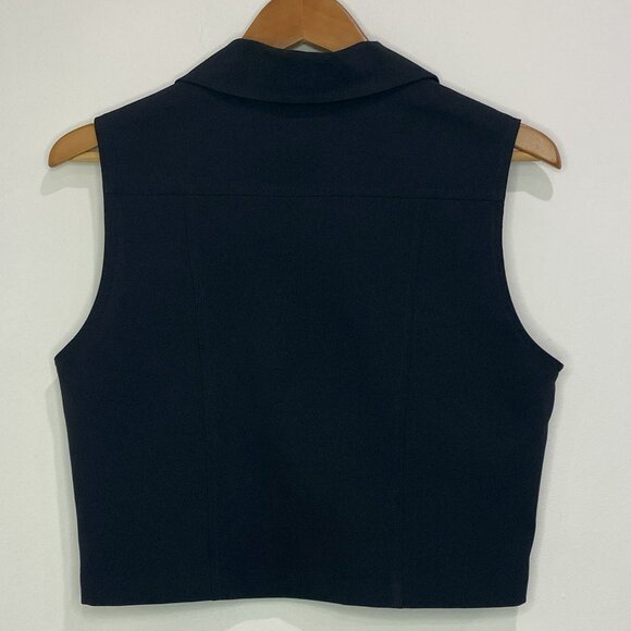 OPTIONS by Meline Duczak - No Sleeve, Zip Front, Western Detail, Black - Size M - Picture 2 of 6